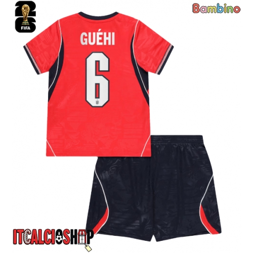 Inghilterra Marc Guehi #6 Seconda Maglia Bambino Mondiali 2026 Manica Corta (+ Pantaloni corti)
